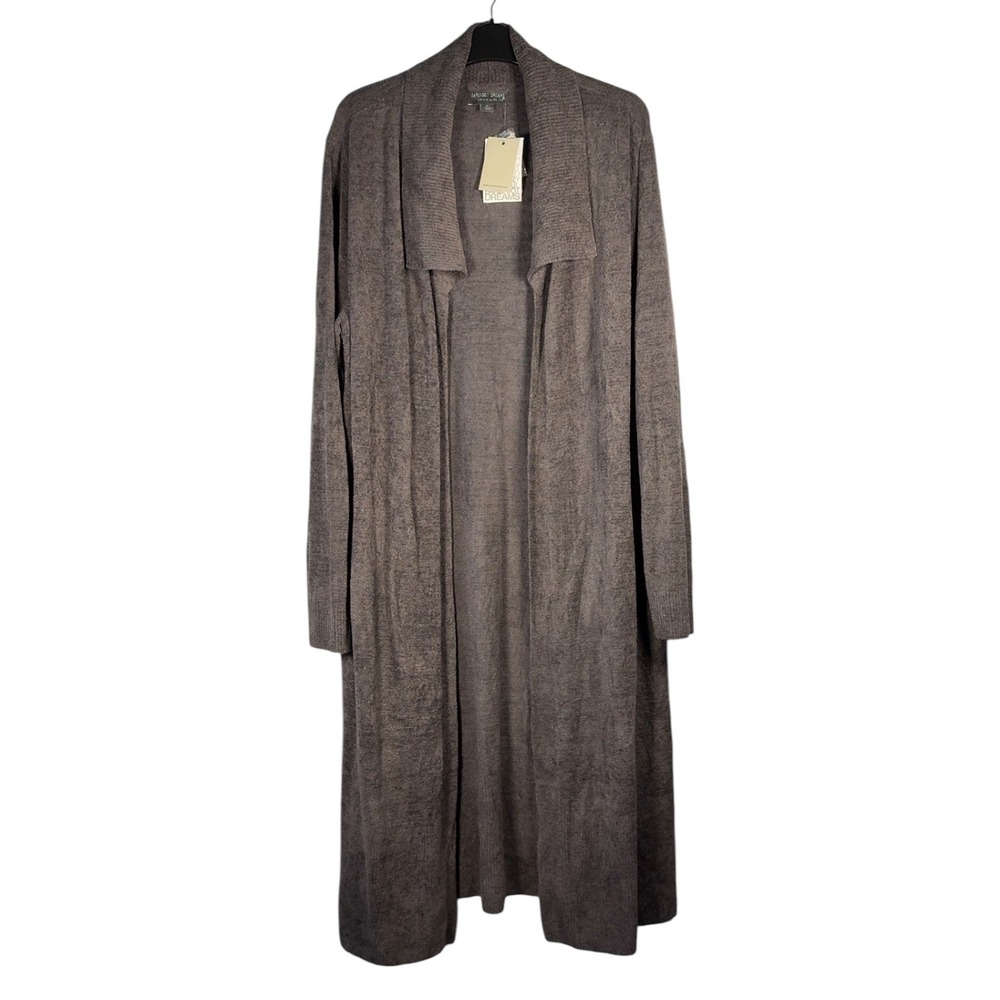 Barefoot Dreams Womens XL Dark Gray Cozychic Ultra Lite Open Face Long Cardigan